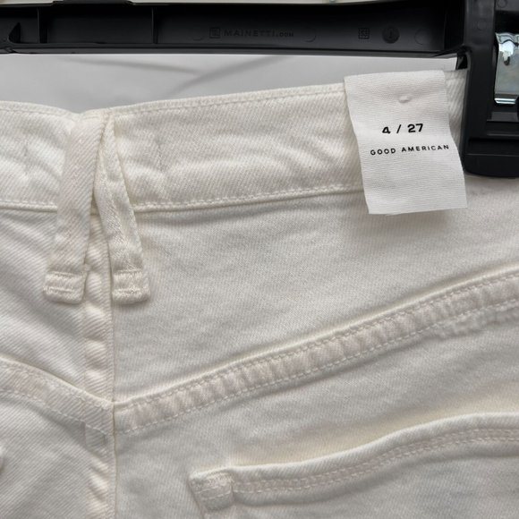 Good American White Good '90s Denim Cutoff Short GNISL92T Size 4 27 30W New NWOT - Picture 9 of 10